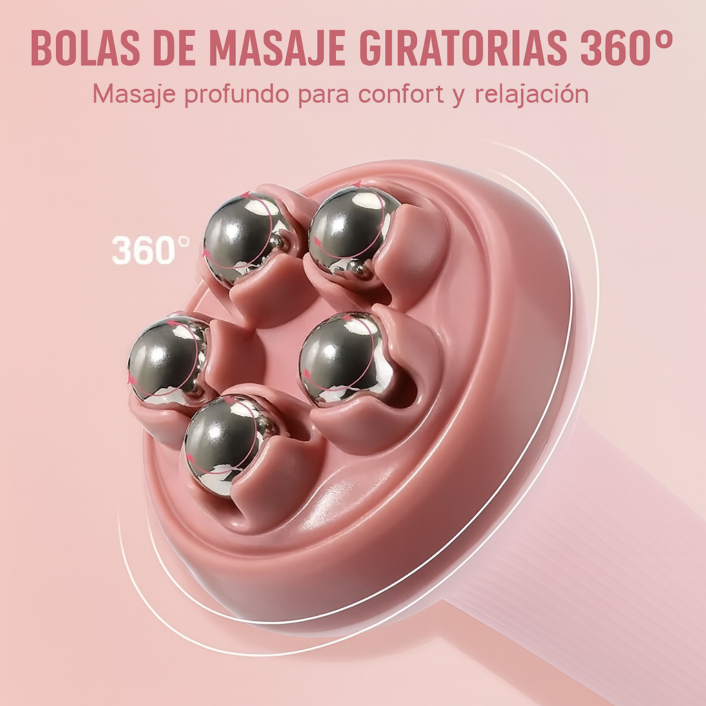 Rodillo de Masaje 360° Manual – Masajeador Corporal Multifunción para Cuello, Espalda y Piernas