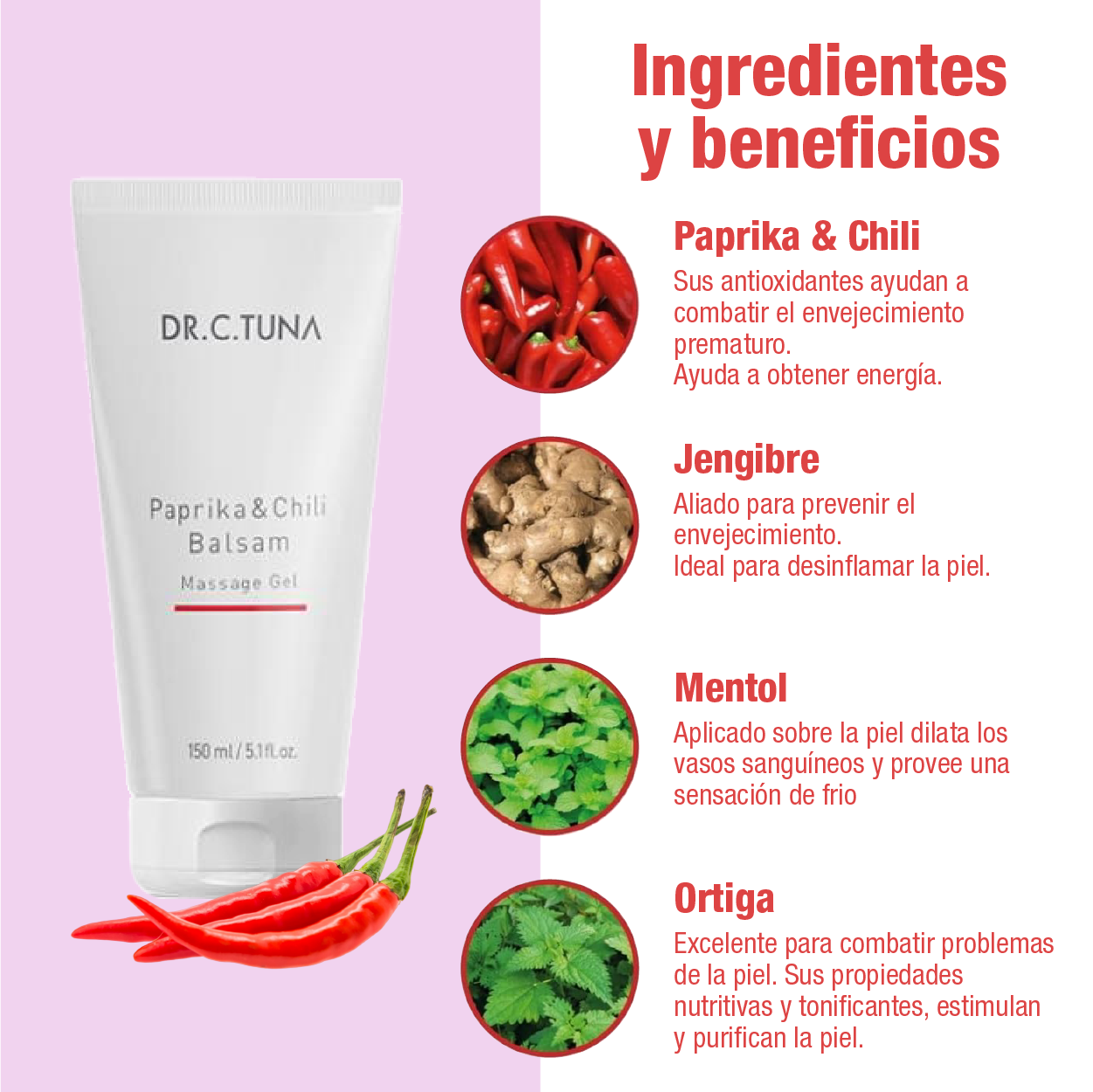DR. C. TUNA – Gel de Masaje Bálsamo de Paprika & Chili