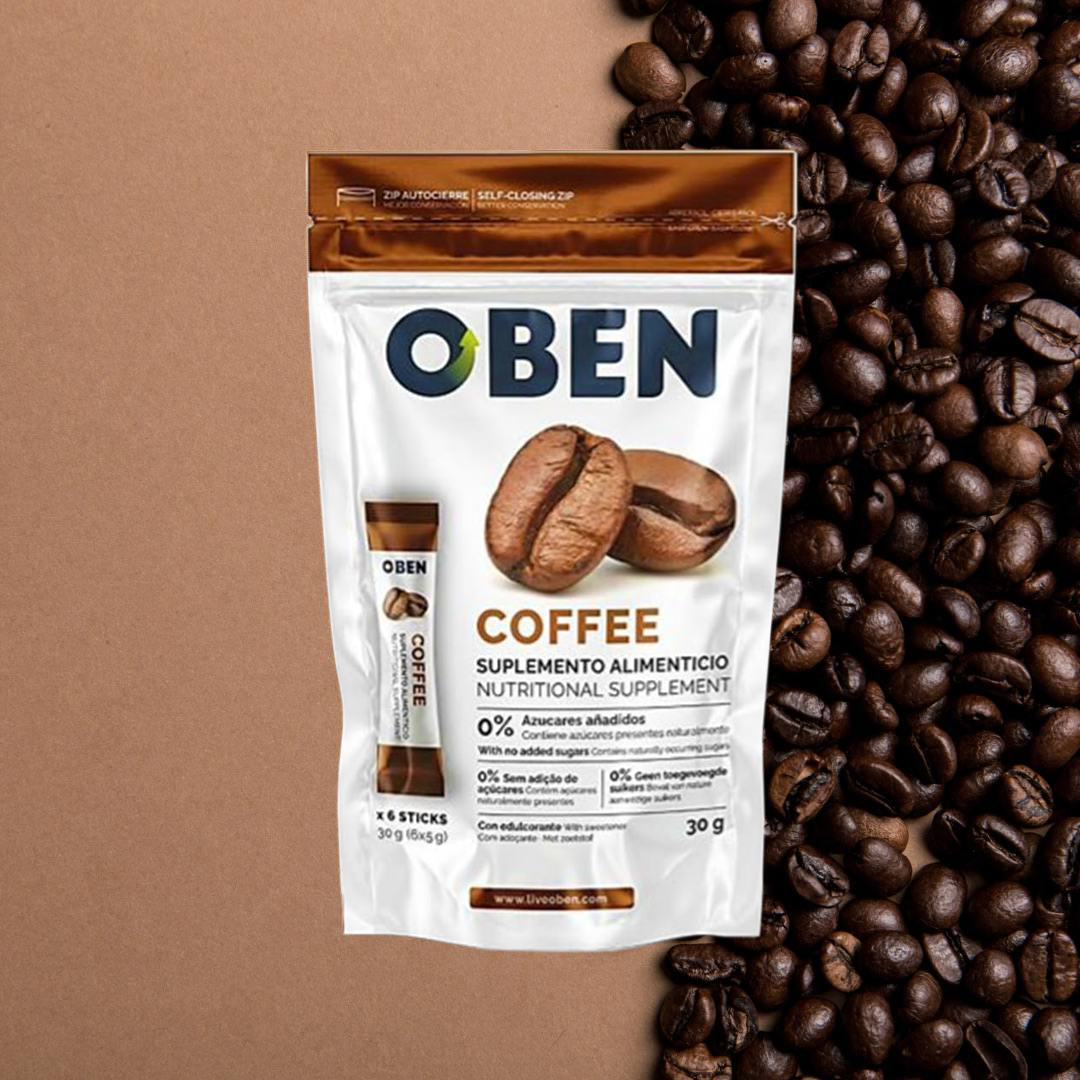 Oben Crush Coffee – Suplemento Alimenticio (6 sobres).
