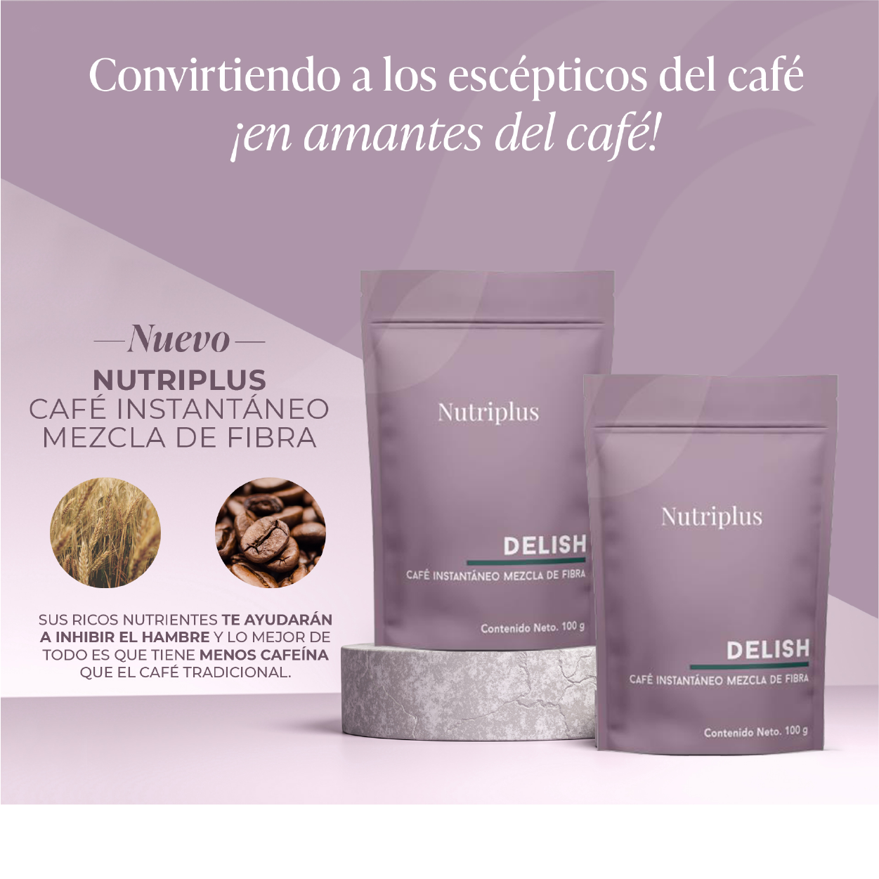 Delish – Café Instantáneo Mezcla de Fibra