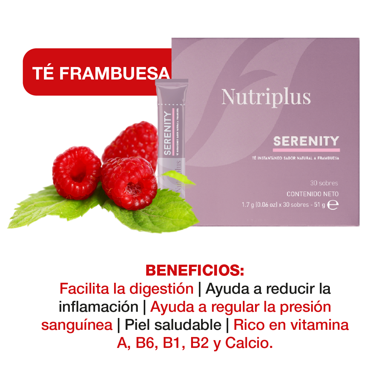 Nutriplus - Serenity Té de Frambuesa