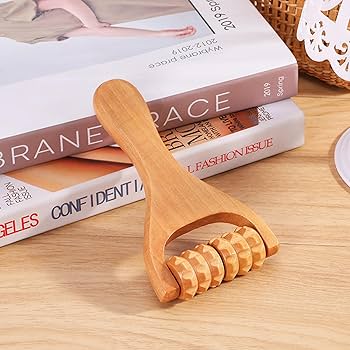 Rodillo de Madera para Masaje Terapéutico y Muscular – Herramienta Ergonómica de Bienestar