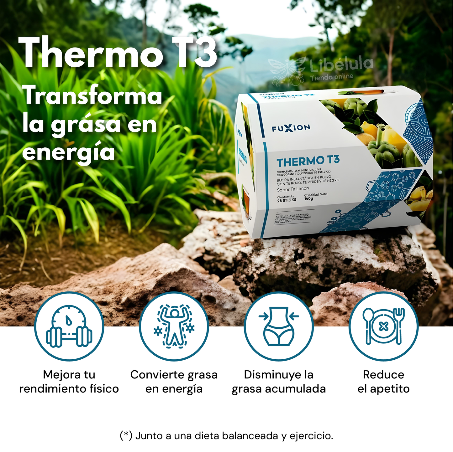 THERMO T3 – Té sabor Limón (Caja 28 x 5 g)