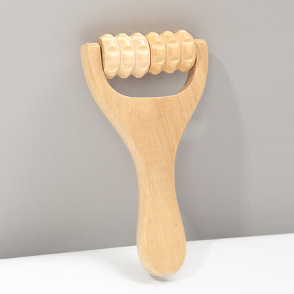Rodillo de Madera para Masaje Terapéutico y Muscular – Herramienta Ergonómica de Bienestar