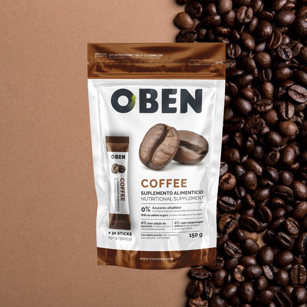 Oben Crush Coffee – Suplemento Alimenticio (30 sobres).