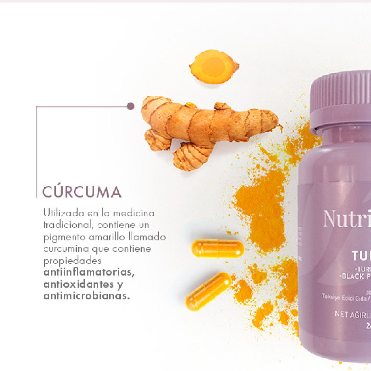 Nutriplus - Turmeric – Suplemento Alimenticio (30 cápsulas)