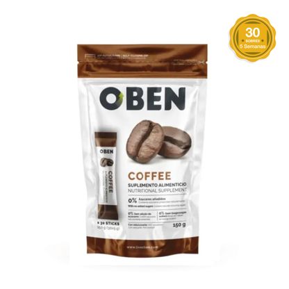 Oben Crush Coffee – Suplemento Alimenticio (30 sobres).