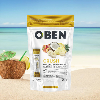 Oben Crush Tropical – Suplemento Alimenticio (6 sobres).