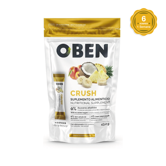 Oben Crush Tropical – Suplemento Alimenticio (6 sobres).