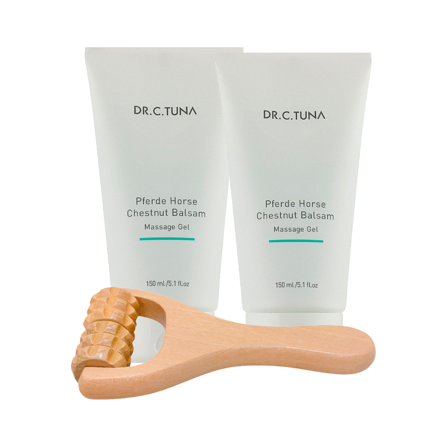 Pack x2 Gel de Masaje Castaño de Indias Pferde + Rodillo de masaje - Ideal para piernas pesadas - Dr. C. Tuna