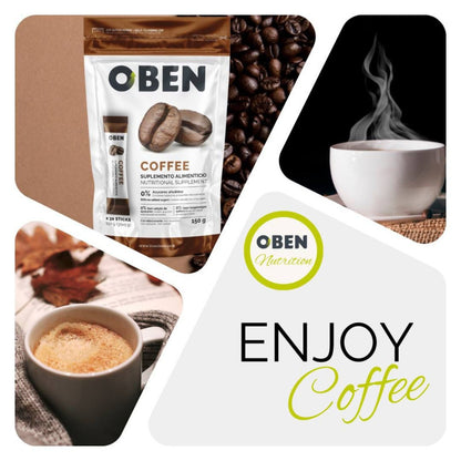 Oben Crush Coffee – Suplemento Alimenticio (30 sobres).