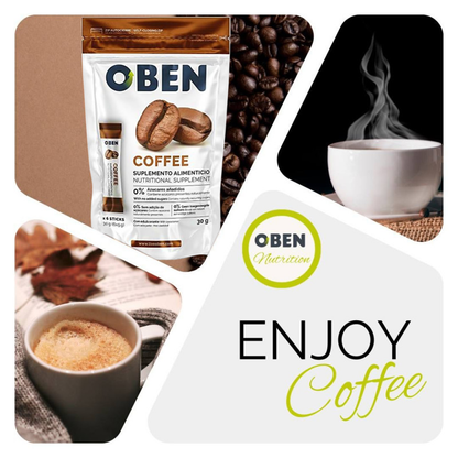 Oben Crush Coffee – Suplemento Alimenticio (6 sobres).