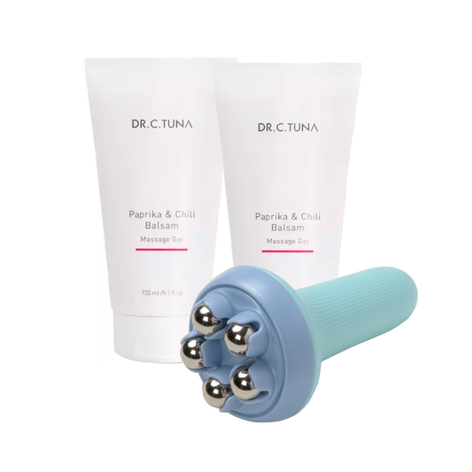Pack x2 Gel de Masaje Paprika & Chili + Masajeador - Relaja y energiza tu cuerpo después de un largo día - Dr. C. Tuna